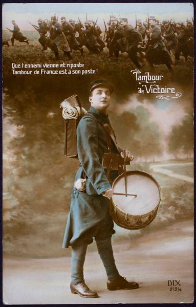 Раскрашенные французские открытки времен Первой..3