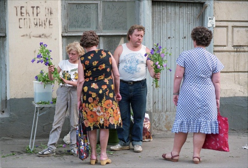 Американский фотограф Дэвид Тирни в Москве, 1991 год. После..1