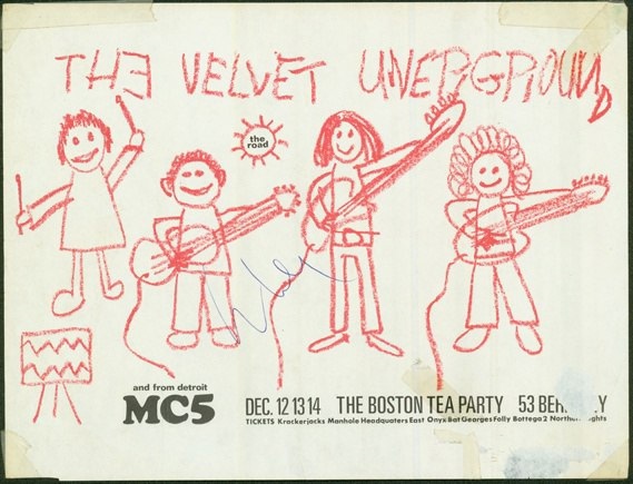 Афиша The Velvet Underground в клубе Boston Tea Party, США, 12 декабря 1968..0