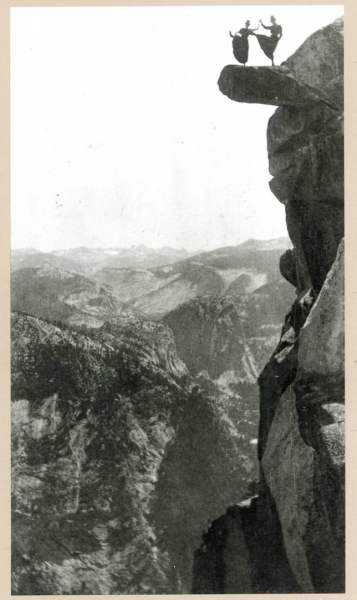 Dancing ladies on overhanging rock, 1890s

..0