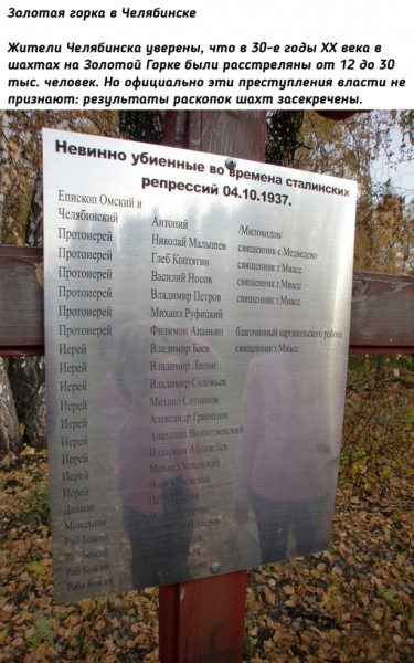 Здесь умирали жертвы репрессий. 

30 октября в России – День..1