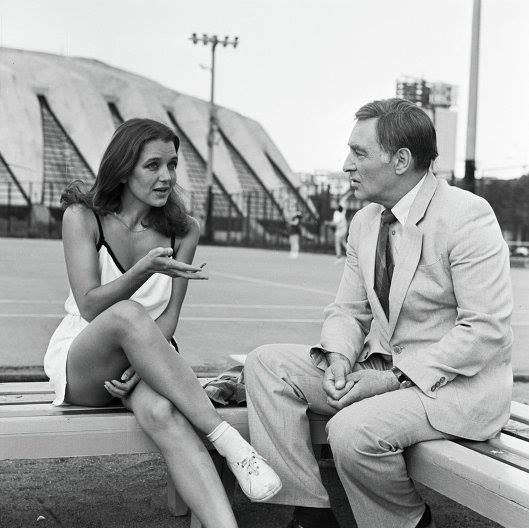 Ирина Алферова в и Вячеслав Тихонов на съемках фильма 