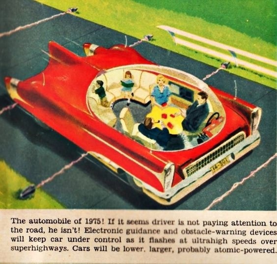 Как представляли себе автомобиль 1975 г. в 1956 г.: беспилотным и,..0