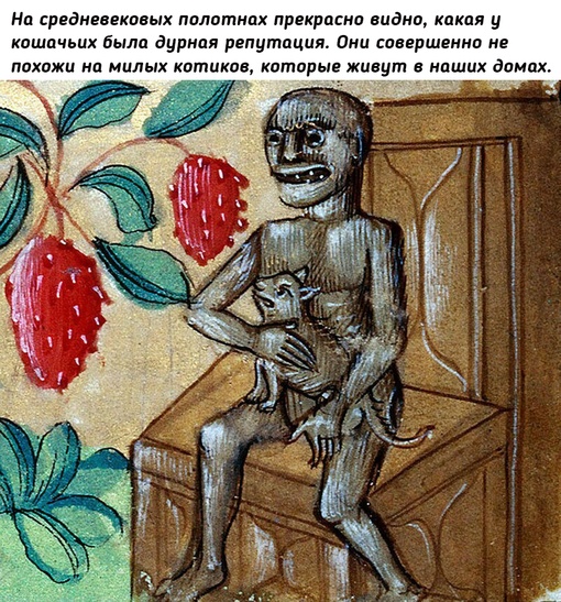 Почему в Средневековье кошек изображали такими..2