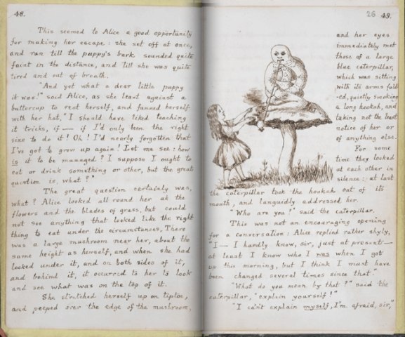 Рукописный оригинал книги «Алиса в Стране чудес».

Больше..6