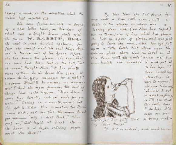 Рукописный оригинал книги «Алиса в Стране чудес».

Больше..3