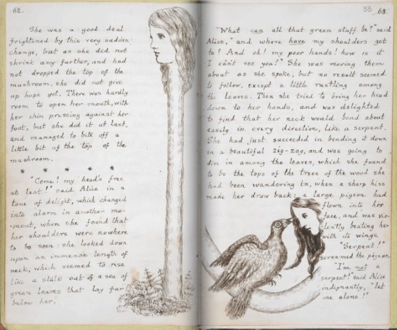 Рукописный оригинал книги «Алиса в Стране чудес».

Больше..8