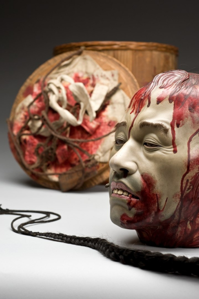 Гипсовая копия головы казненного китайского пирата..1