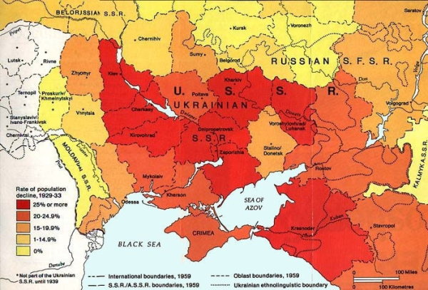 Карта голодомора в Украине в 1929-1933 годах.

Больше исторических..0