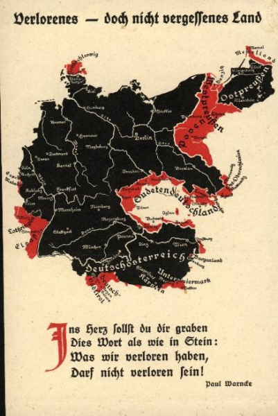 Потерянные, но не забытые земли.
Немецкий плакат 1920-х..0