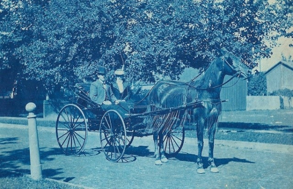 Повседневная жизнь до 1900 годов на фотографиях с синеватым..3