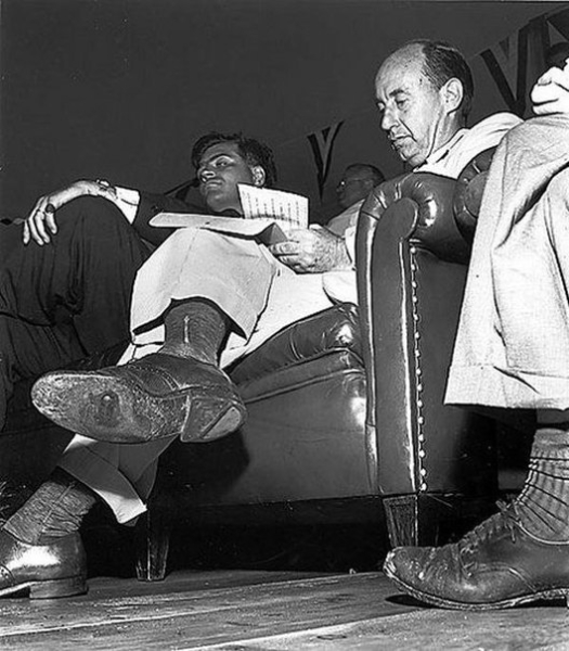Дырявый ботинок кандидата в президенты США Адлая Стивенсона, 1953..0