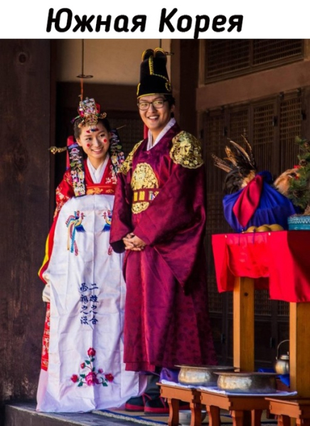 Необычные и яркие свадебные наряды у разных..3