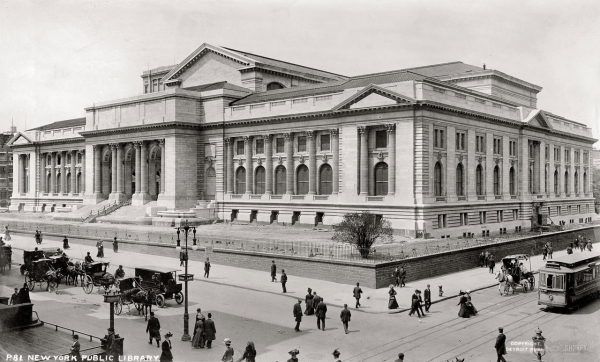 Нью-Йоркская Публичная Библиотека в период строительства, 1908..0