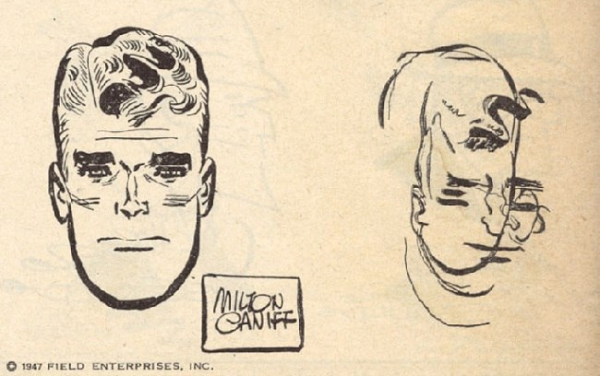В 1947 году художники комиксов нарисовали персонажей с закрытыми..7