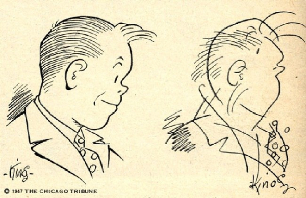 В 1947 году художники комиксов нарисовали персонажей с закрытыми..0