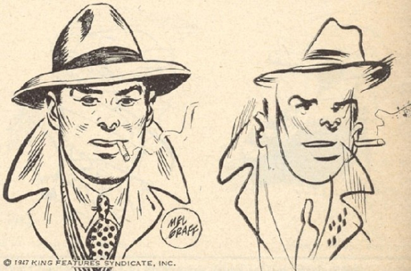 В 1947 году художники комиксов нарисовали персонажей с закрытыми..2
