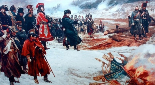 23 ноября 1812 по приказу Наполеона сожжены знамена полков..0