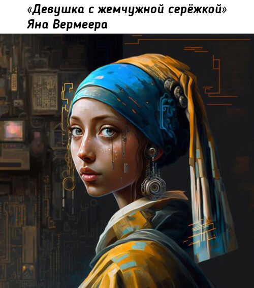 Как выглядят известные картины в стиле киберпанка. Спасибо..4