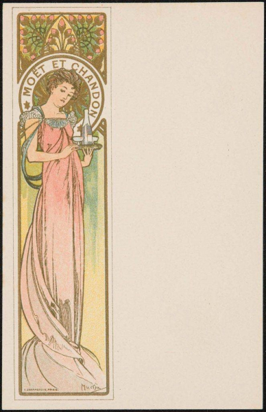 Серия открыток Альфонса Мухи для французской винной компании Moët..0