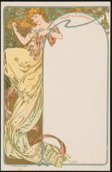 Серия открыток Альфонса Мухи для французской винной компании Moët..8