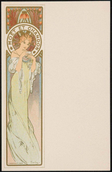 Серия открыток Альфонса Мухи для французской винной компании Moët..3