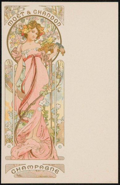 Серия открыток Альфонса Мухи для французской винной компании Moët..2