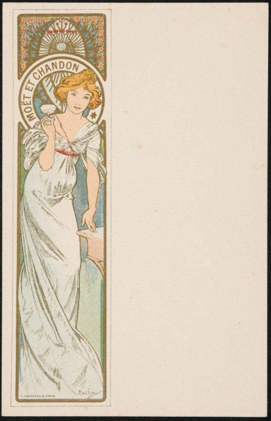 Серия открыток Альфонса Мухи для французской винной компании Moët..1