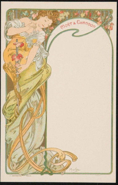 Серия открыток Альфонса Мухи для французской винной компании Moët..6