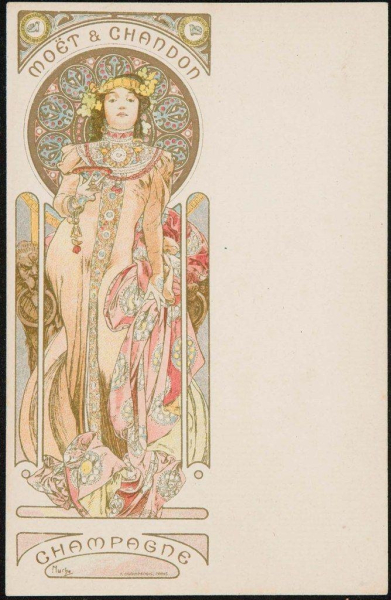 Серия открыток Альфонса Мухи для французской винной компании Moët..5