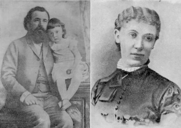 Хирург Н.В.Склифосовский с дочерью Тамарой и его жена Софья...0