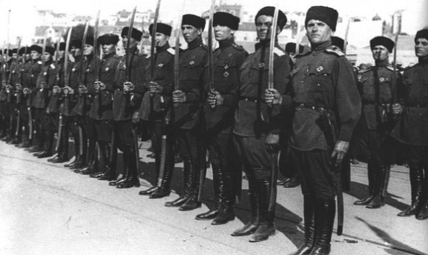 Кубанские казаки на похоронах барона Врангеля... Брюссель, 1928..0