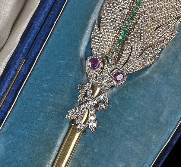 Подарочное перо князю Горчакову. 1867 год. Перо в футляре. Красивая..2