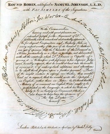 В XVIII веке в Англии некоторые петиции и воззвания подписывались..0