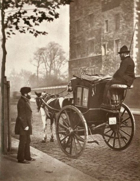 Кэб на улице Викторианского Лондона. Конец 19 века.

Больше..0