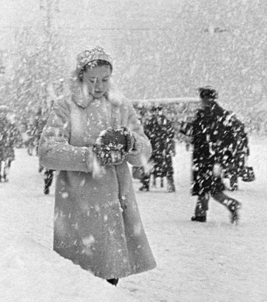 Снегопад в Москве. 1964.

..0