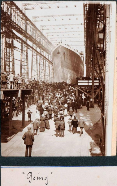 Спуск на воду трансатлантического лайнера Титаник. Белфаст...0