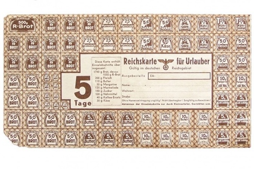 Карты на получение продуктов питания, Третий Рейх, 1940-е.
Больше..0