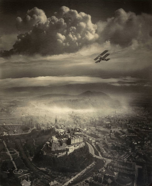 Alfred G. Buckham, Aerial View over Edinburgh, c. 1920, courtesy of the Scottish National Portrait..0