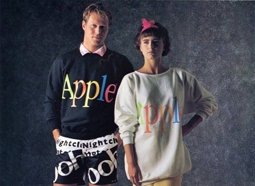 Линия одежды Apple, 1986 год.
..0