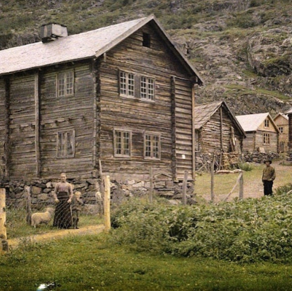 Автохромные снимки Норвегии, 1910-е, фотограф — Огюст Леон,..4