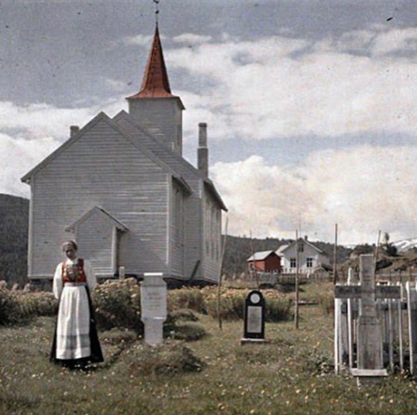 Автохромные снимки Норвегии, 1910-е, фотограф — Огюст Леон,..6