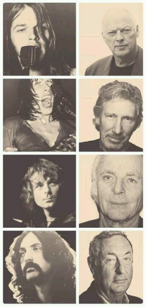 Участники Pink Floyd сквозь года.
..0