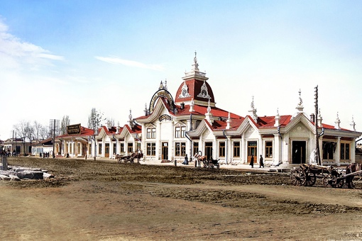 Город Верный, Торговая улица, 1913 год.
..0