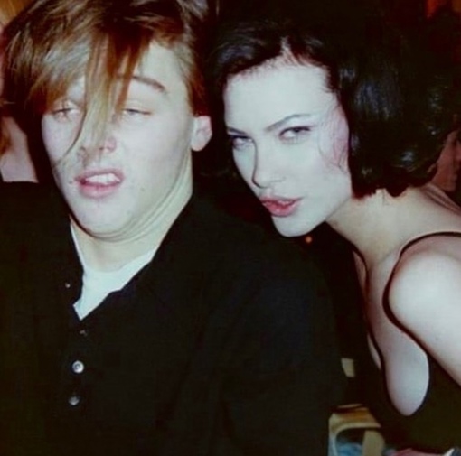 Леонардо ди Каприо и топ-модель Шалом Харлоу на вечеринке Джанни..1