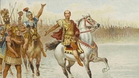 10 января 49 г. до н. э. римский военачальник Гай Юлий Цезарь..0