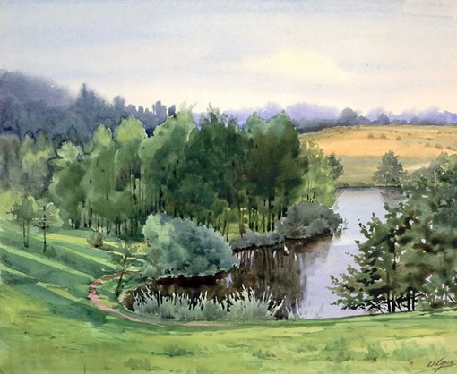 Акварели великой княжны Ольги Александровны, сестры Николая..2