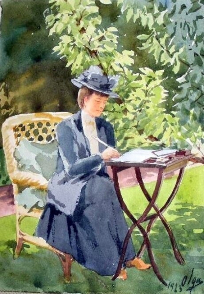 Акварели великой княжны Ольги Александровны, сестры Николая..1