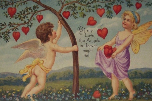 Ретро-открытки с Купидонами ко дню святого Валентина...9