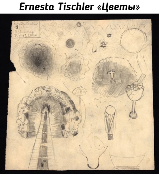 Рисунки детей из гетто Терезиенштадт, концлагеря,..7